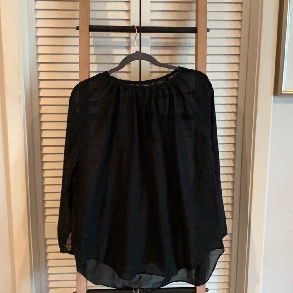 Sheer long sleeve top